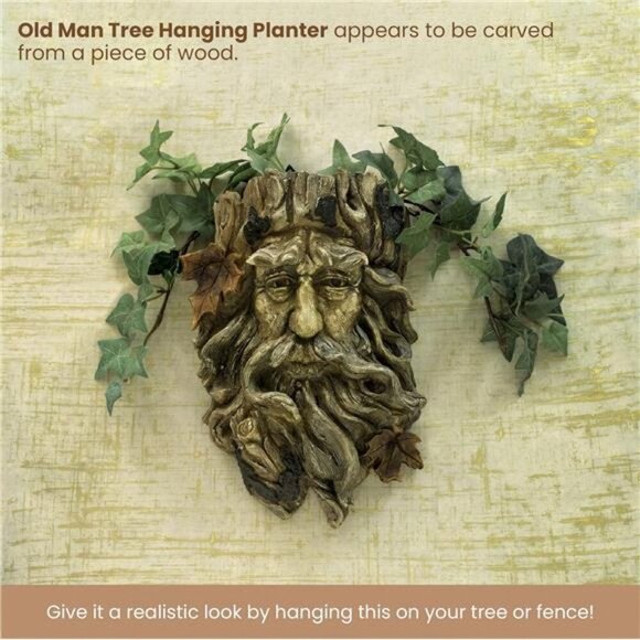 'Old Man' Tree Hanging Planter - Yard Decorations - Whimsical Tree Sculpture - Picture 3 of 8